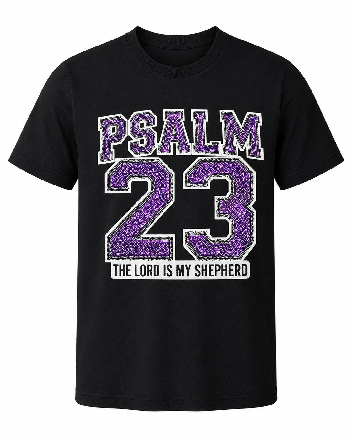 Psalm 23 Sequin Patch T-Shirt