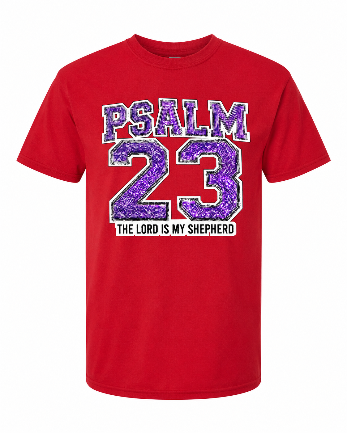 Psalm 23 Sequin Patch T-Shirt