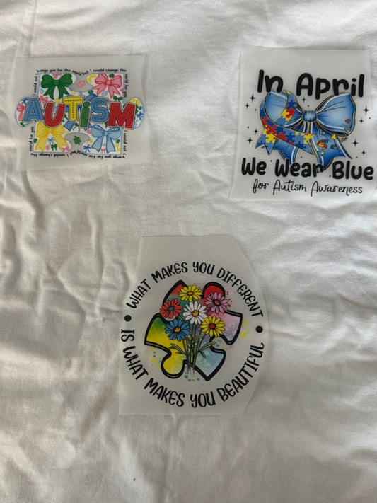 Autism t-shirt pocket patches